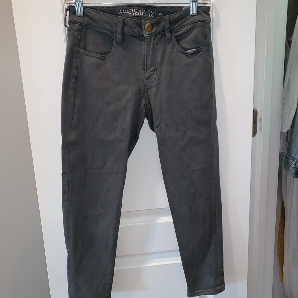 Grey Crop Jeans